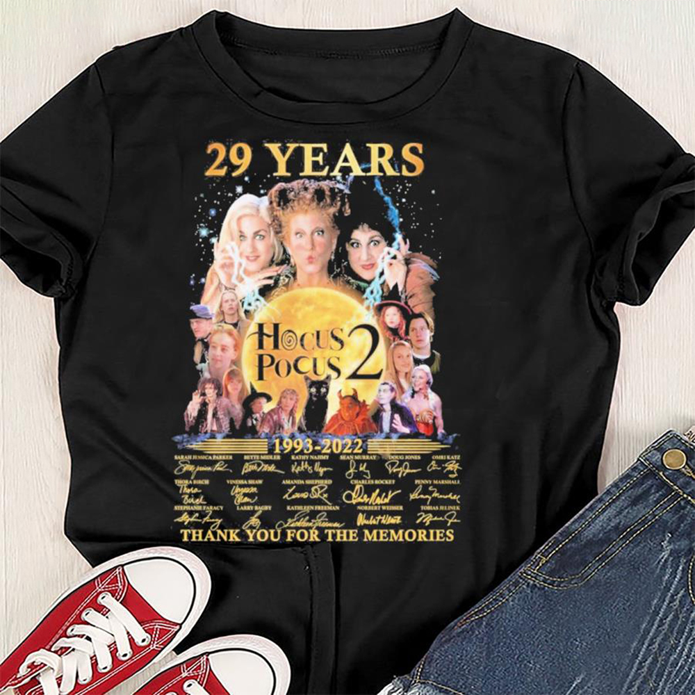 29 Years Hocus Pocus 2 (1993 - 2022) Thank You For The Memories Shirt