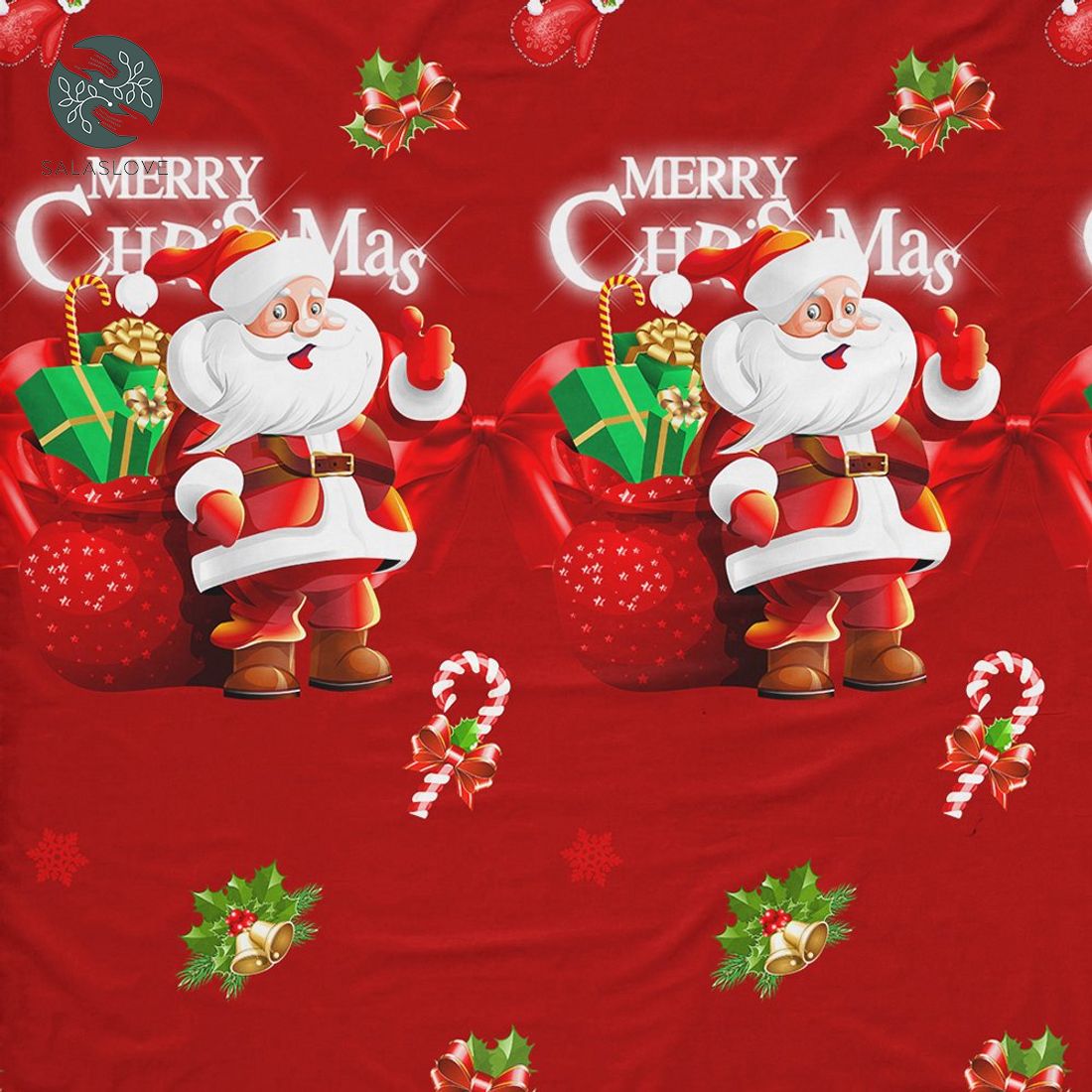 Christmas Santa Bedding Set Polyester 3D