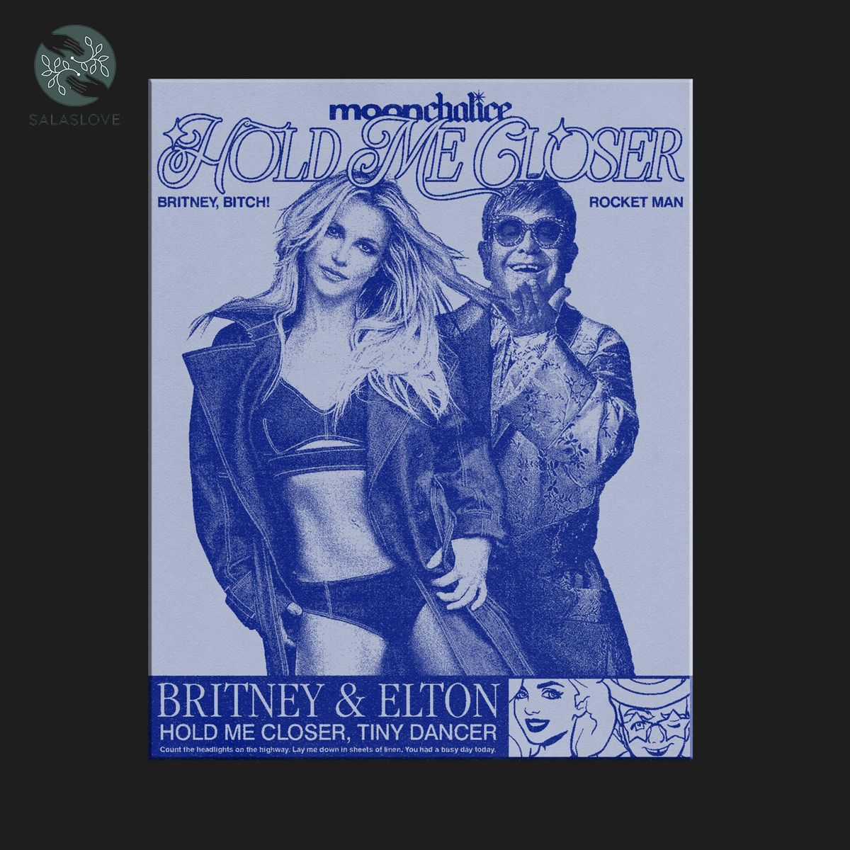 Elton John and Britney Spears Hold Me Closer Vintage Shirt