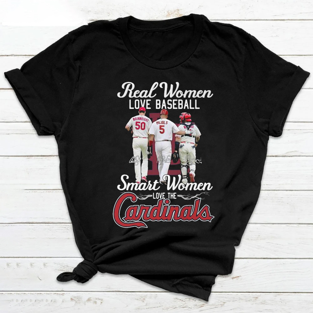 Smart Women Love The St Louis Cardinals Signatures Shirt