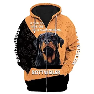 Rottweiler Dog 3D Unisex Hoodie, 3D Sweater Hoodie, All Over Hoodie, Gift For HUsband, Hoodie For Husband,, 3D Sweatshirt, All Over Printed Perfects 3D Hoodie, Zip Hoodie