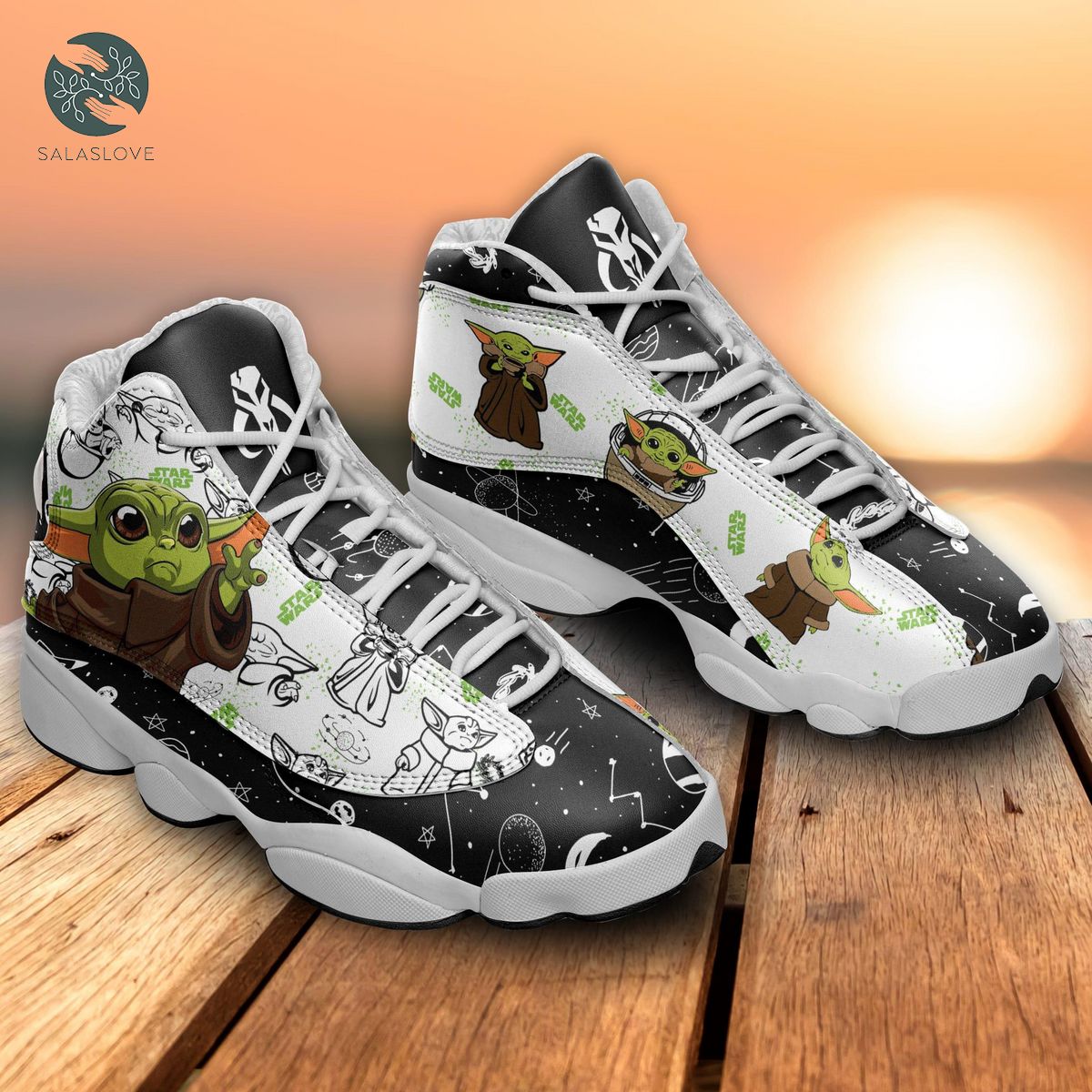 Baby Yoda Disney Cartoon Air Jordan 13 Sneaker Shoes