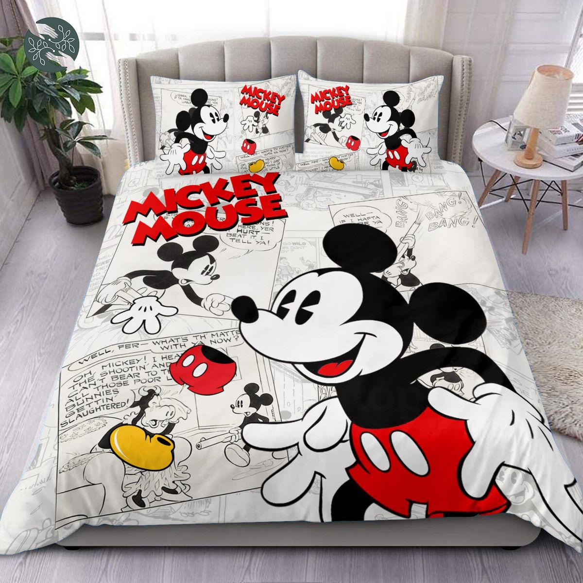 Disney Mickey Mouse Comic Bedding Set Cartoon Bedset