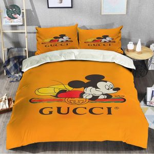 Disney Mickey Mouse Gucci Bedding Set Cartoon Bedset