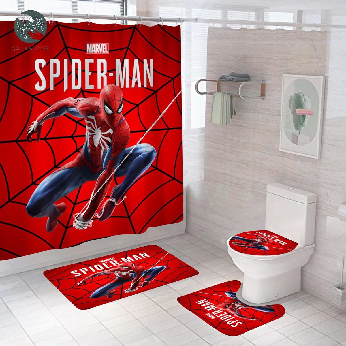 Disney Spidermen Shower Curtains Bathroom Sets