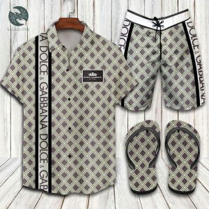 Dolce _ Gabbana Flip Flops And Combo Hawaiian Shirt Shorts