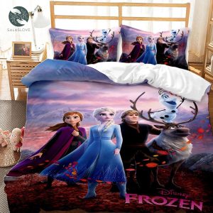 Elsa and Anna Princess Frozen Duvet Cover Bedset Bedding Set