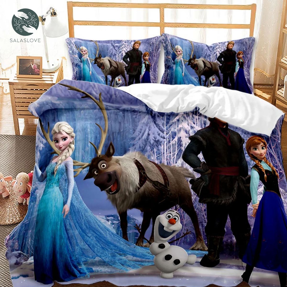Elsa and Anna Princess Frozen Kids Bedding Set