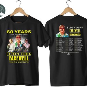 Eltons Johns Farewell Yellow Brick Road The Final Tour 2022 T-Shirt