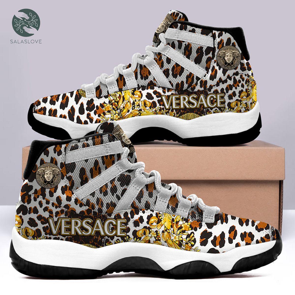 Gianni Versace Leopard Air Jordan 11 Sneakers Shoes Hot For Men Women