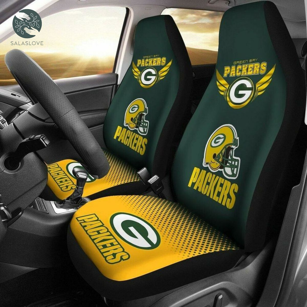 Green Bay Packers Football Team Car Seat Cover

