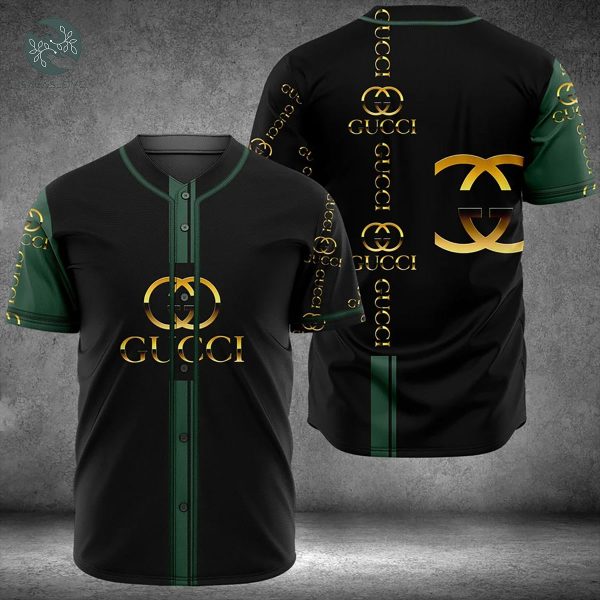 Gucci Black Baseball Jersey Shirt Luxury Clothing Clothes Sport Outfit