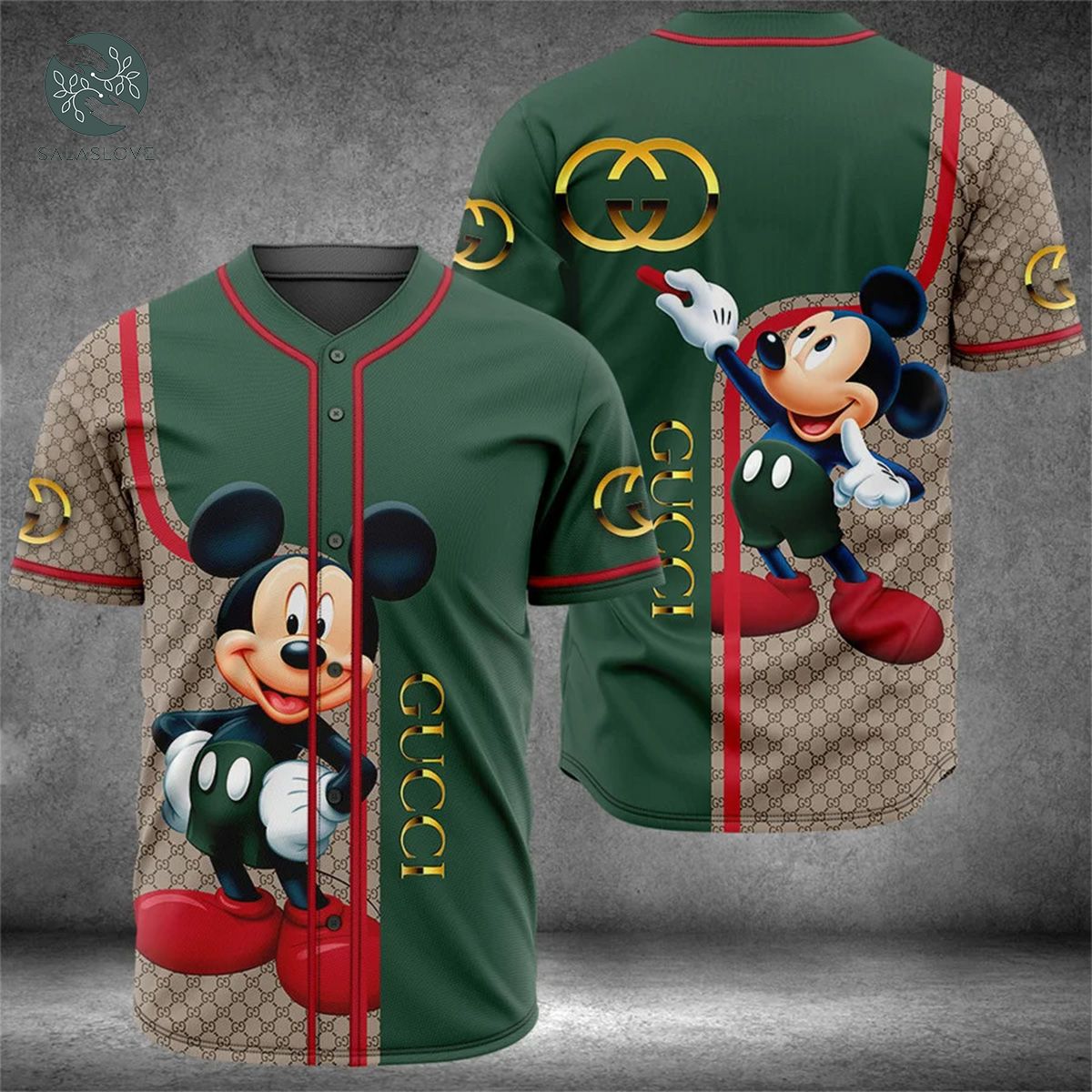 Gucci Mickey Mouse Baseball Jersey Shirt Luxury Clothing Clothes Sport Outfit Disney Gifts