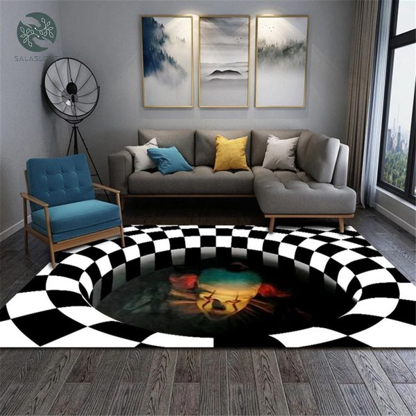IT Scary Clown Halloween Fear Movie Characters Area Rug For Living Room