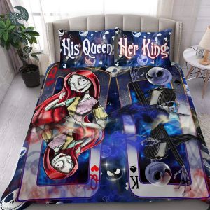 Jack Skellington and Sally - His Queen Her King Bedding Set