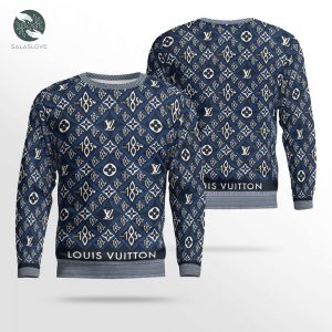 Limited LV Creative Pattern Blue 3D Ugly Sweater