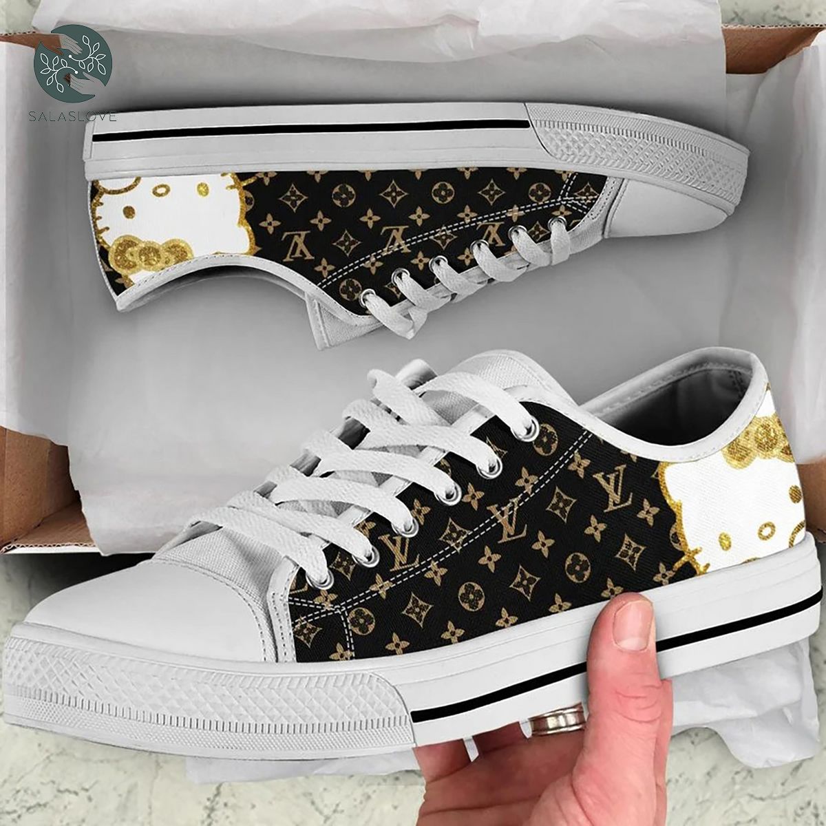Louis Vuitton Hello Kitty Low Top Canvas Shoes Sneakers