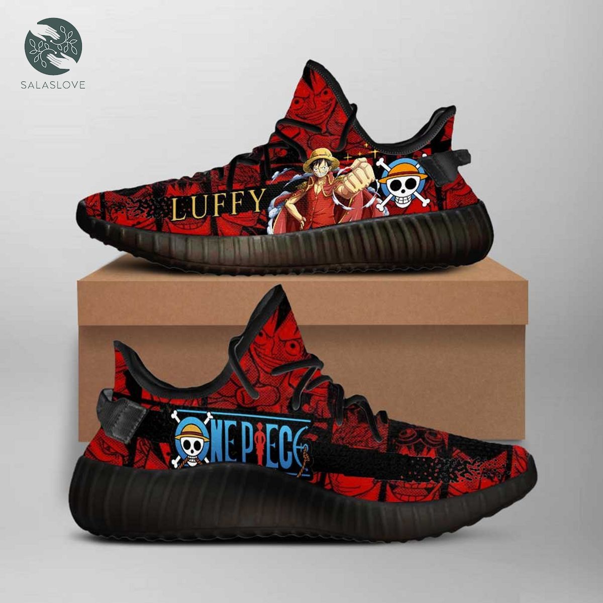 Luffy Yz Sneakers One Piece Anime Shoes Yeezy Sneakers Shoes
