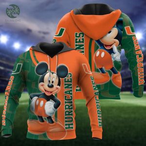 Mickey Mouse With Miami Hurricanes 3D Hoodie