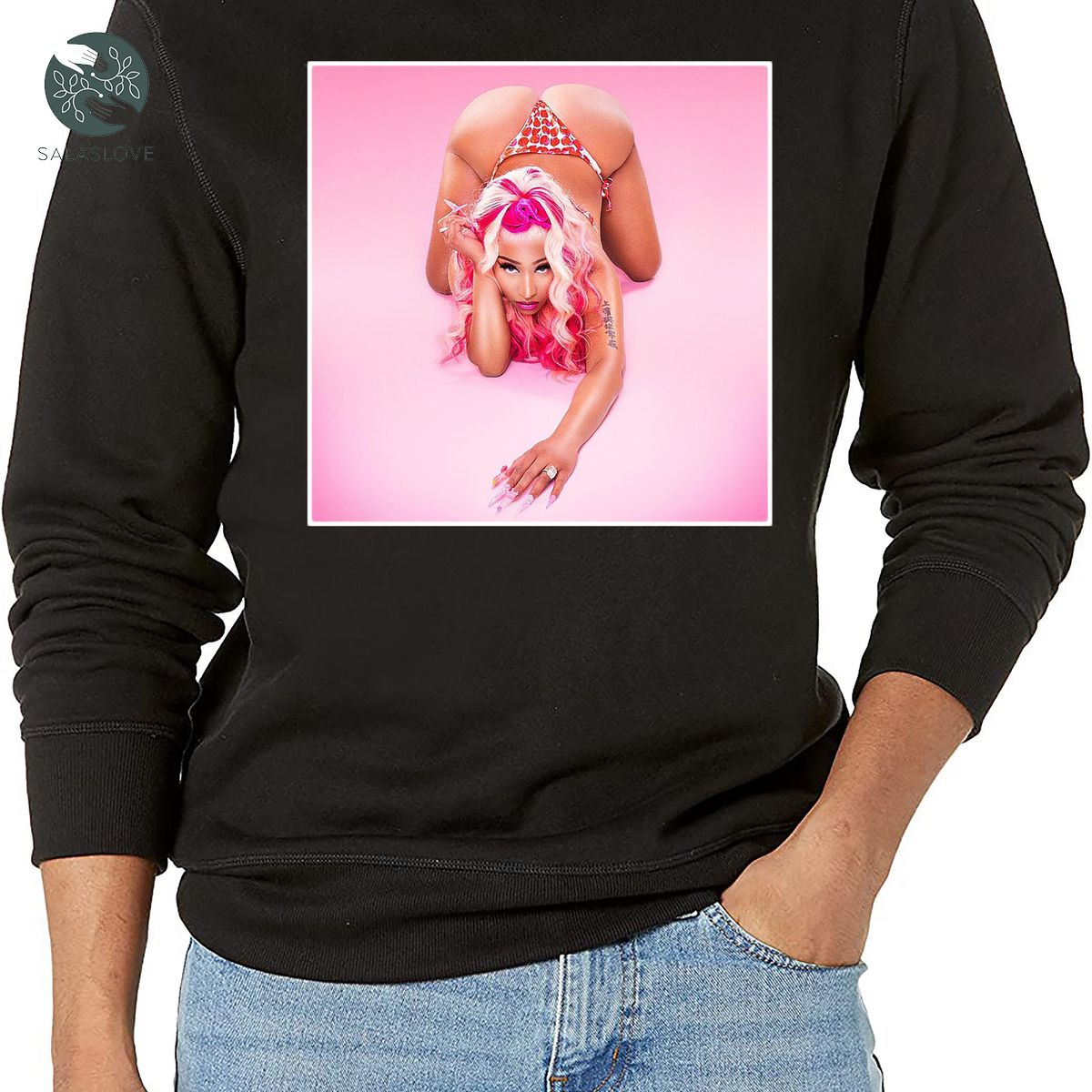 Nicki Minaj Models A Cherry Print String Bikini Hoodie