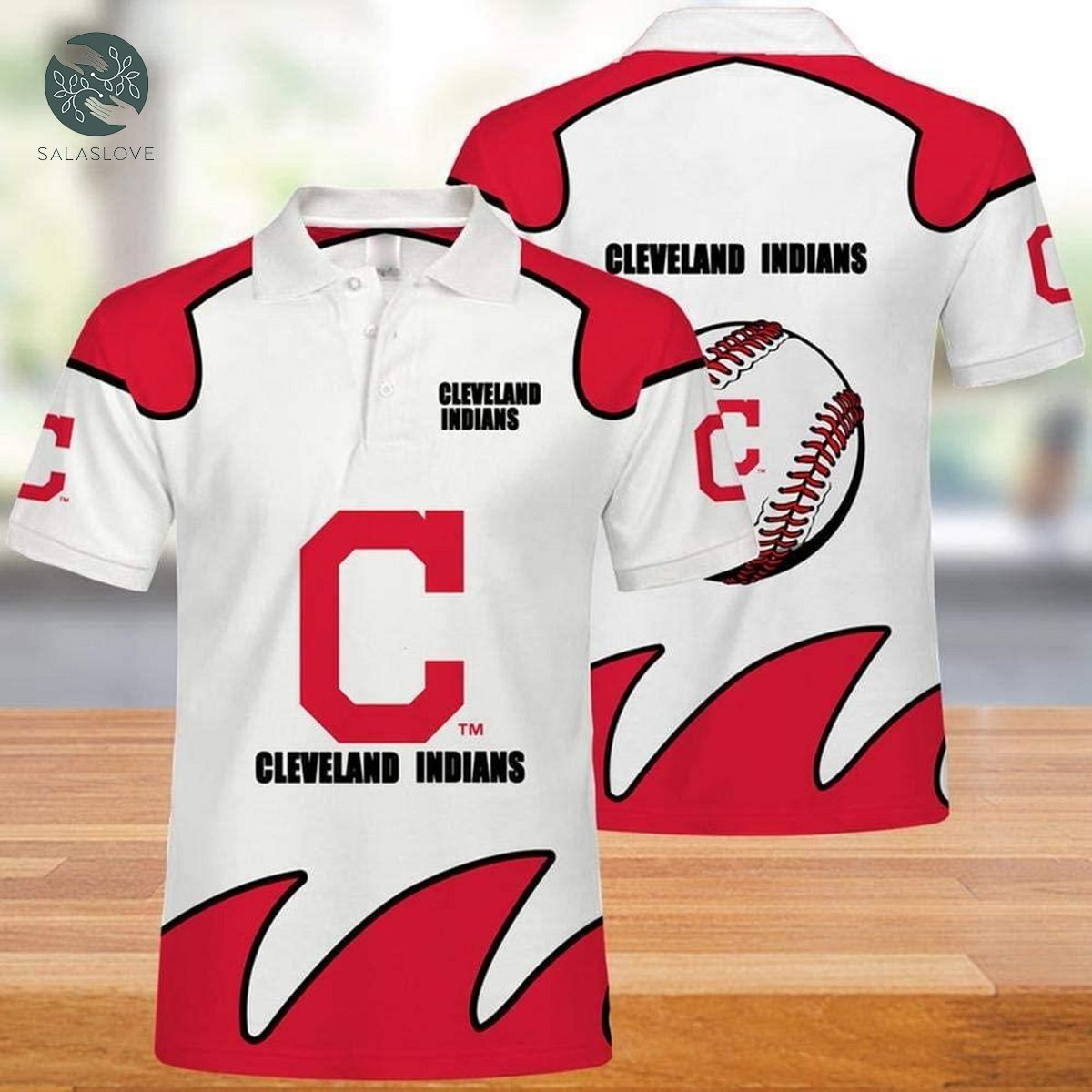 NRL Cleveland Indians 3d Print Casual Summer Polo Shirt