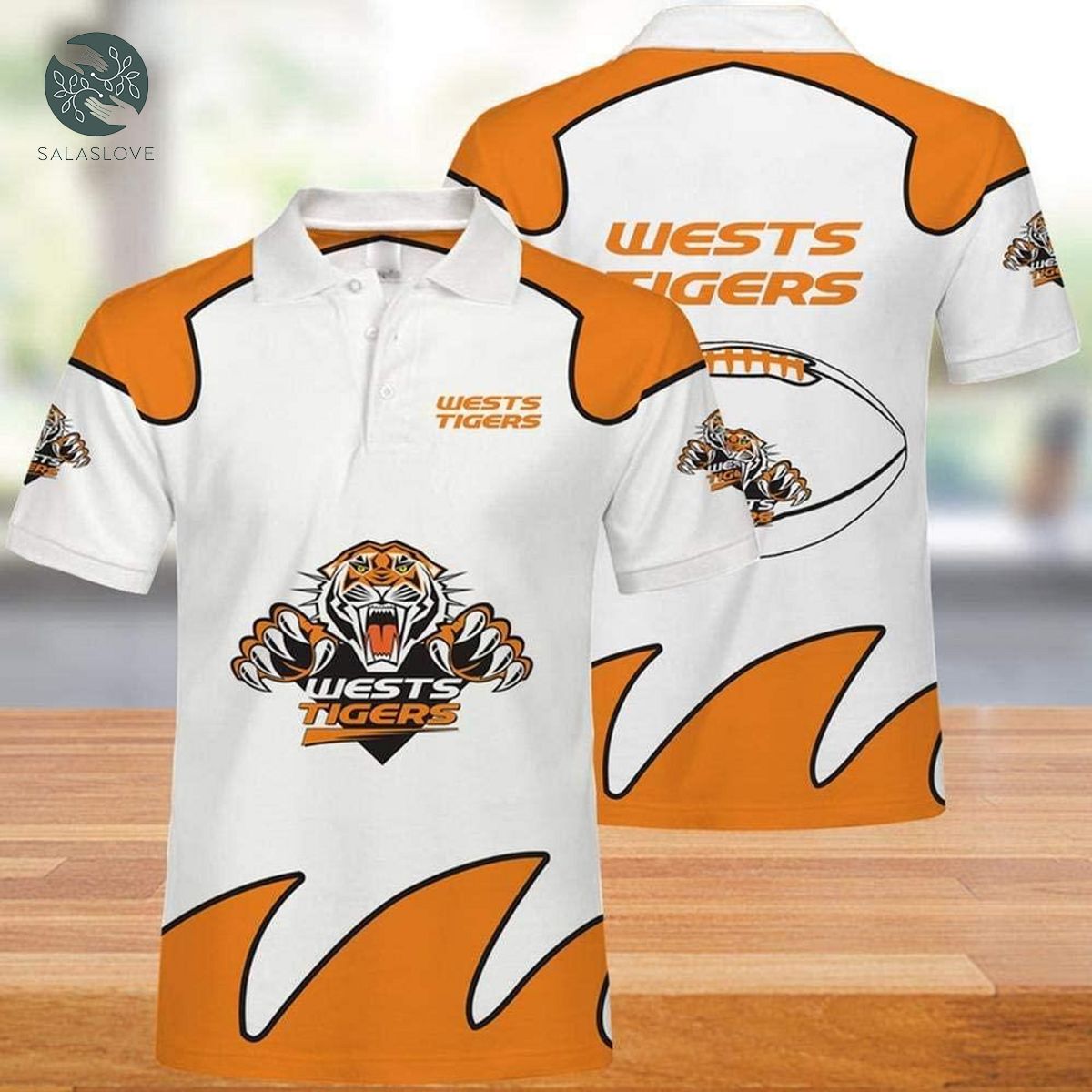 Nrl Wests Tigers Casual Summer Short All Over Print Shirt 3d Polo Shirt