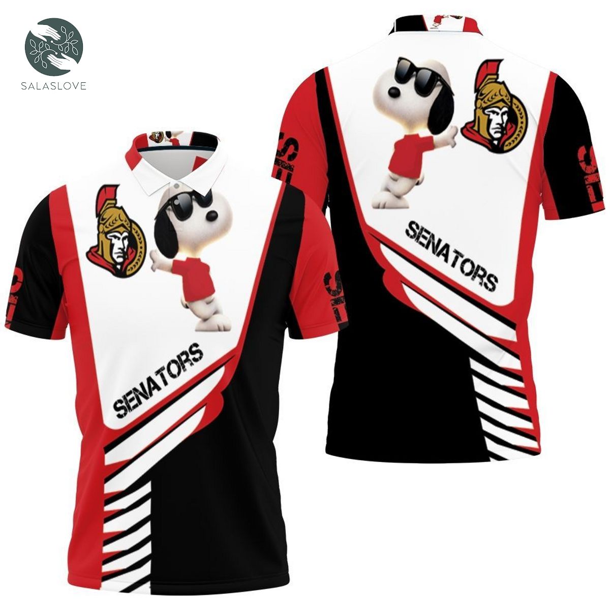 Ottawa Senators Snoopy For Fans 3D All Over Print Polo Shirt
