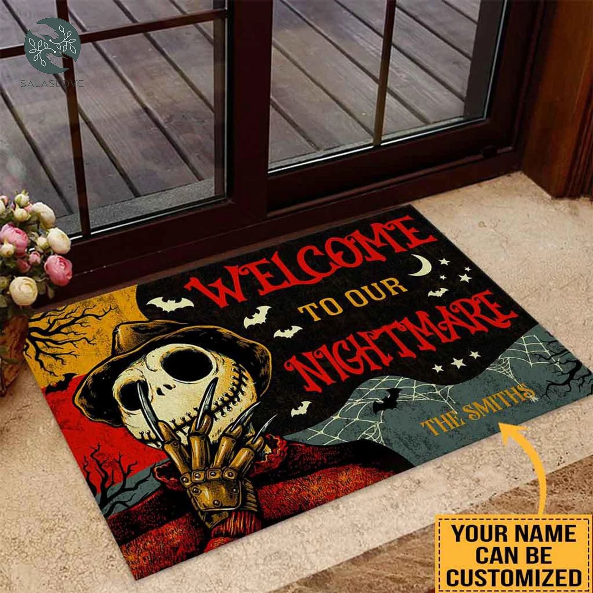 Personalized Welcome To Our Nightmare Doormat