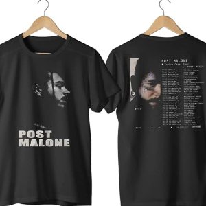 Post Malone Twelve Carat  Music Tour 2022 2 Side Shirts