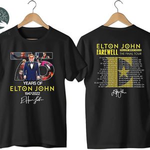 Retro Elton John, Funny Vintage Tour 2022 T-shirt