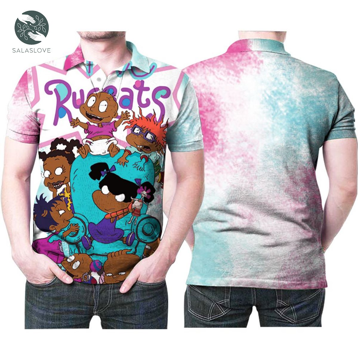 Rugrats All Cartoon Characters Cute 3D All Over Print Polo Shirt