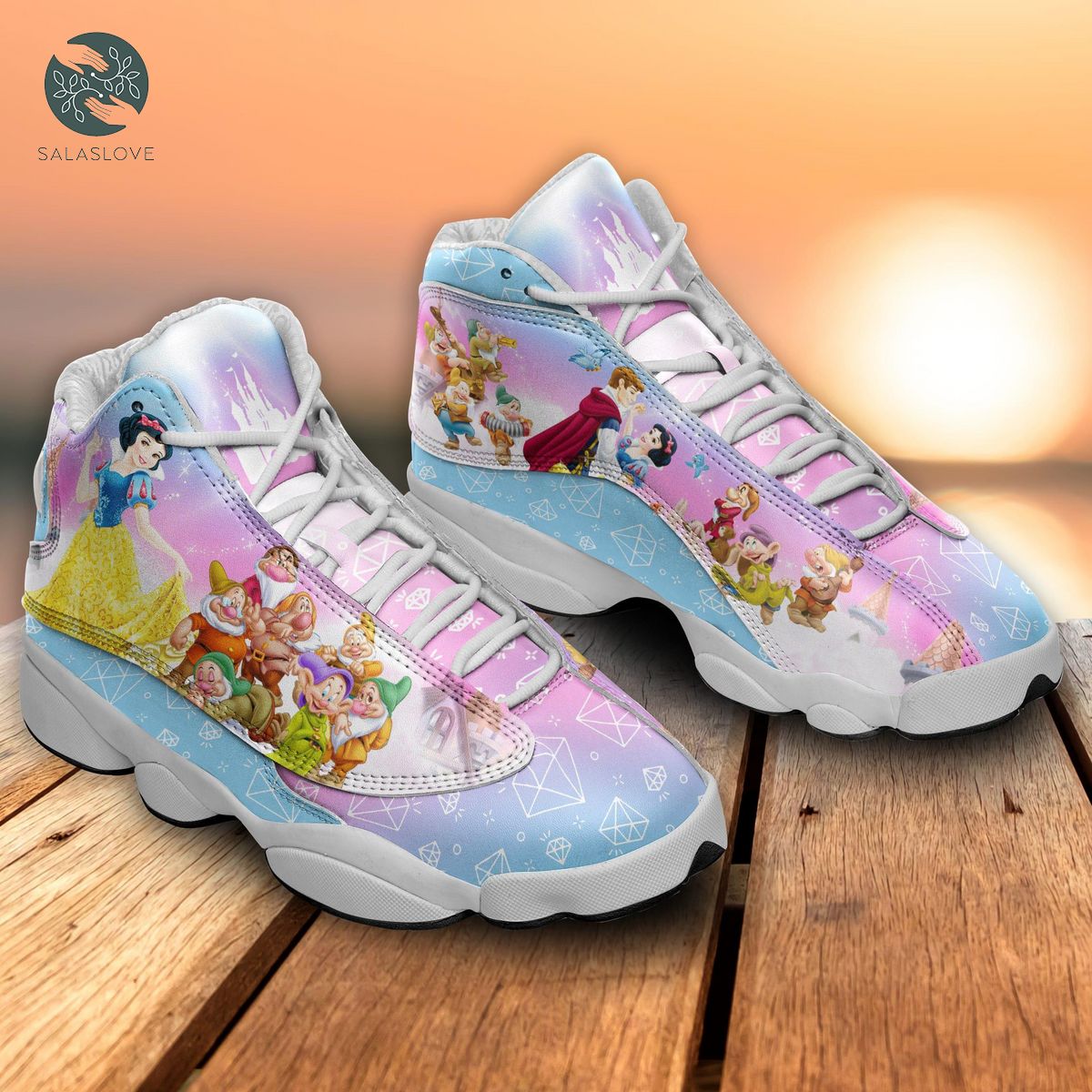 Snow White Dwarfs Disney Cartoon Air Jordan 13 Sneaker Shoes