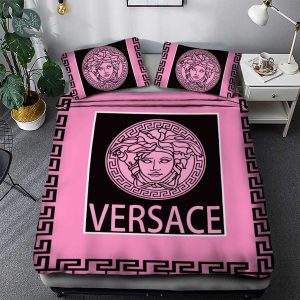 Versace Luxury Black and Pink Bedding Set