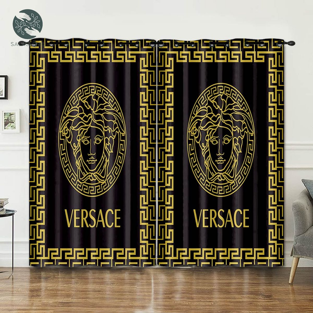 Versace Window Curtain And Shower Curtains 