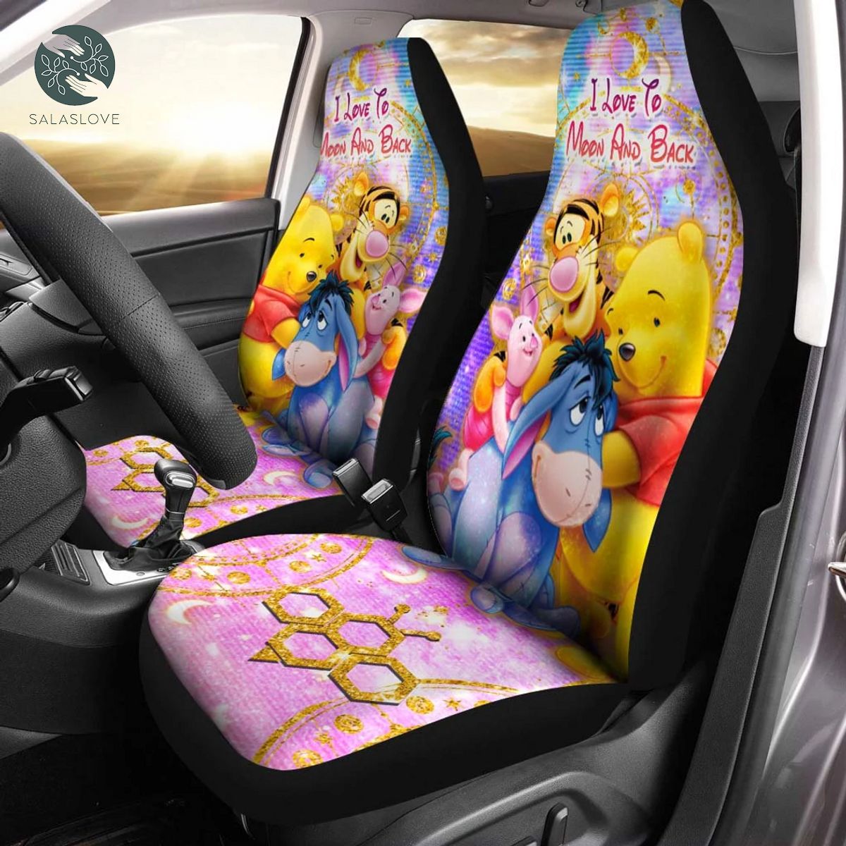 Winnie The Pooh Disney Cartoon Car Seat Cover

