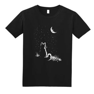 Cat see moon midnight Shirt
