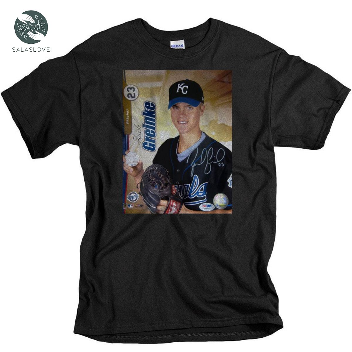 Zack Greinke Autographed Baseball T-shirt