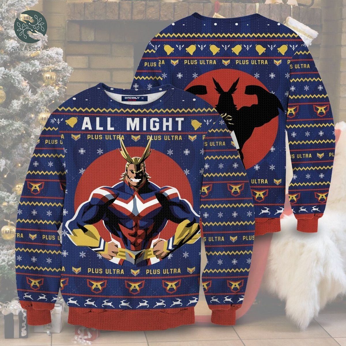 All Might Christmas Knitted Sweater Ugly Christmas Shirt