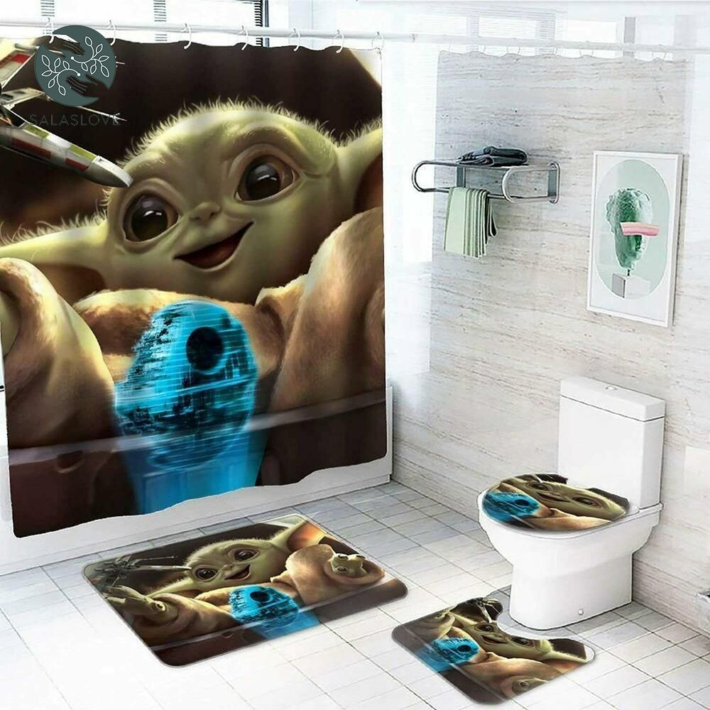 Baby Yoda Bathroom Rugs Set

