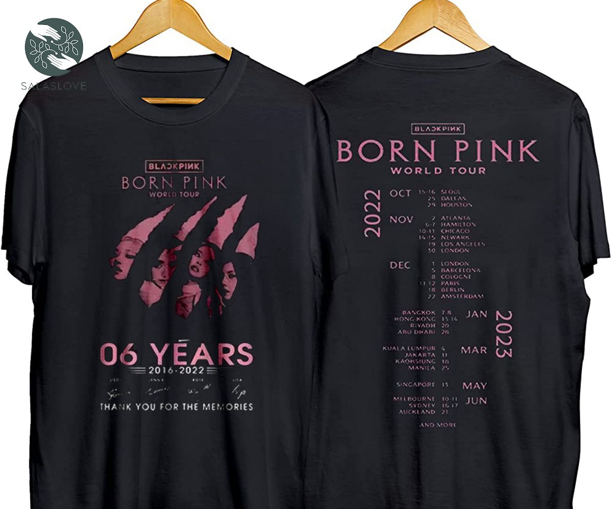 Black Pink World Tour 2022 Kpop Concert Shirt