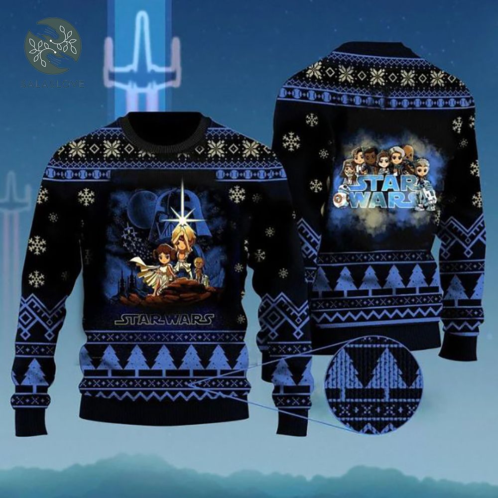 Cartoon Star Wars Characters Ugly Christmas Sweater