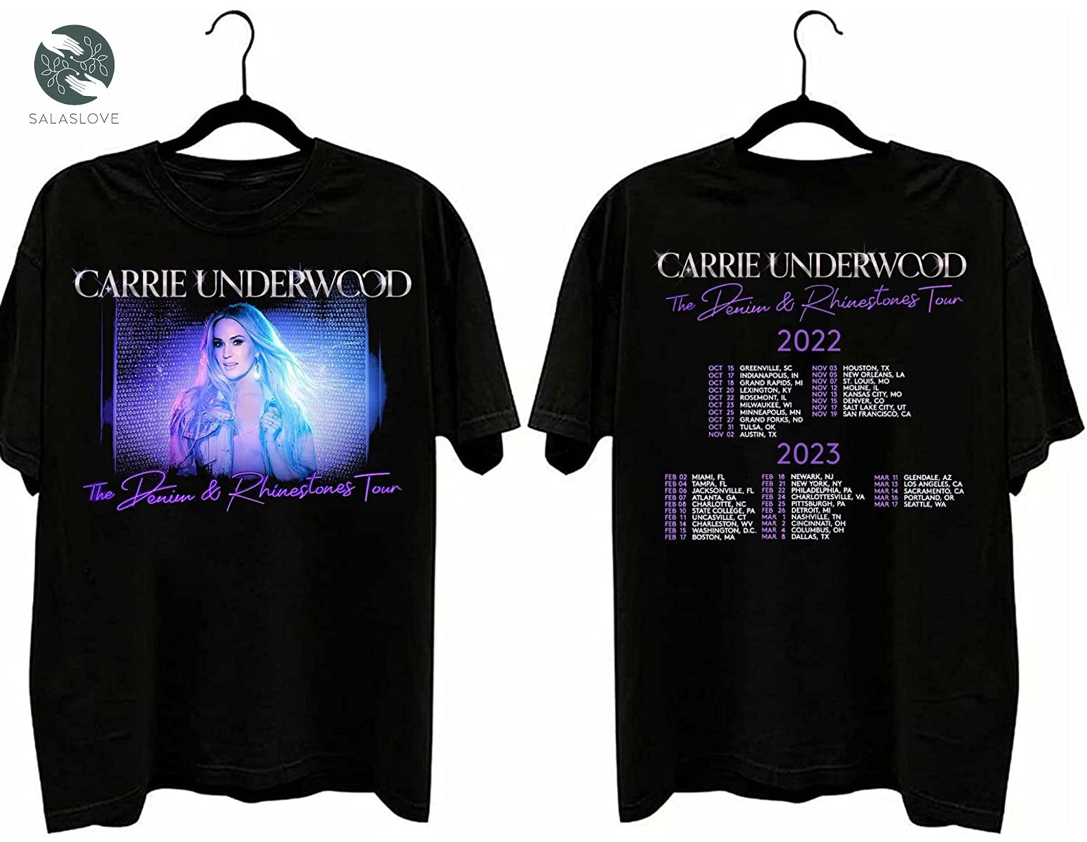 Denim and Rhinestones Carrie Underwood 2022 World Tour Shirt For Fan