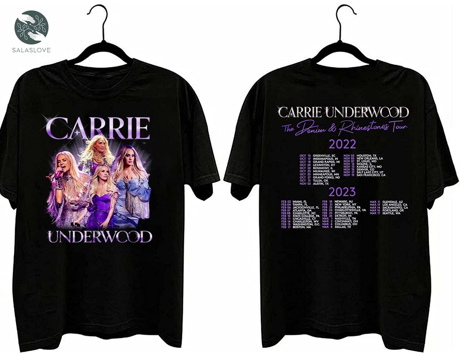 Denim and Rhinestones Carrie Underwood 2022 World Tour Shirt Gift