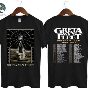 Dreams in Gold Tour 2022 Greta Van Fleet Unisex Shirt
