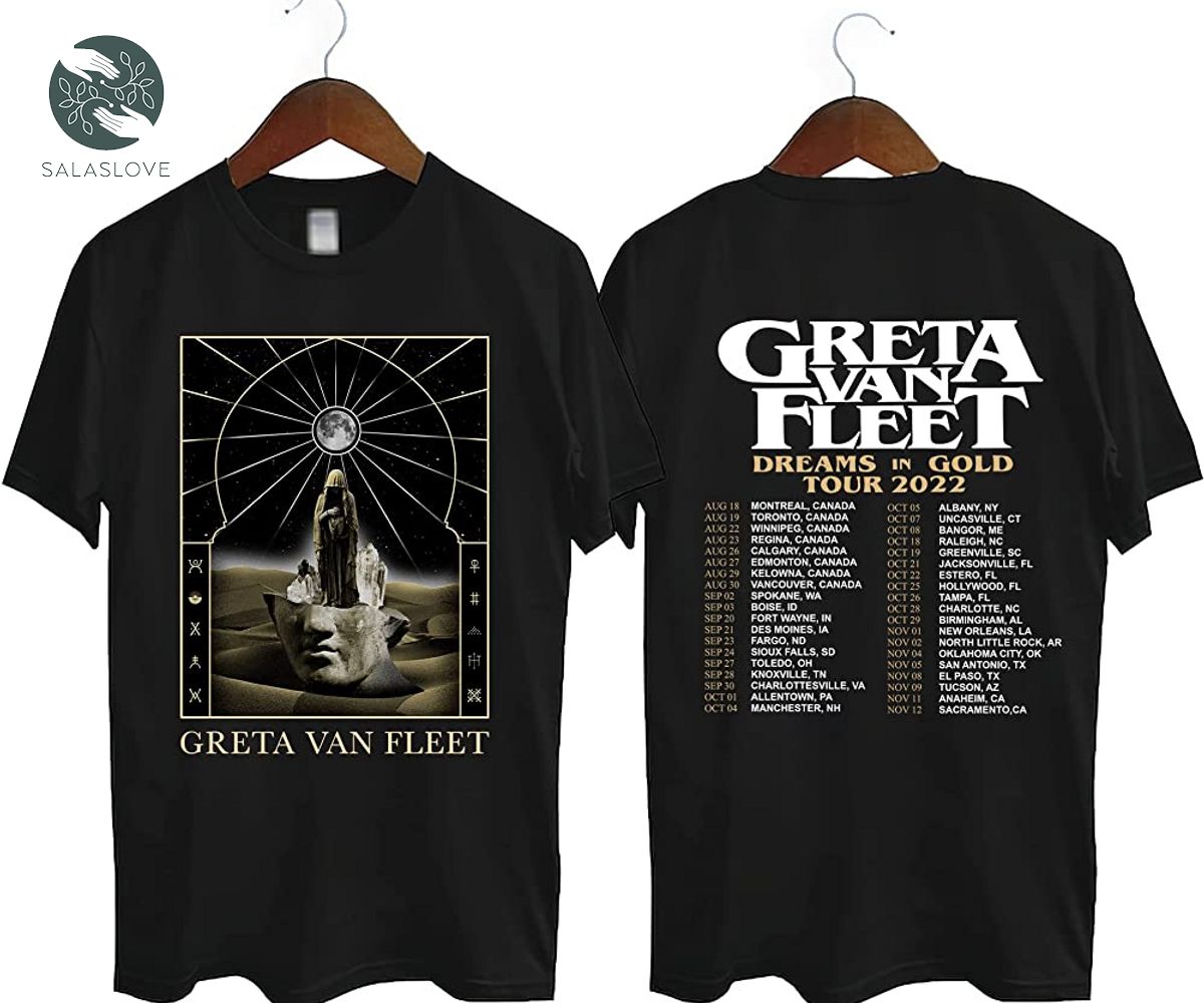 Dreams in Gold Tour 2022 Greta Van Fleet Unisex Shirt


