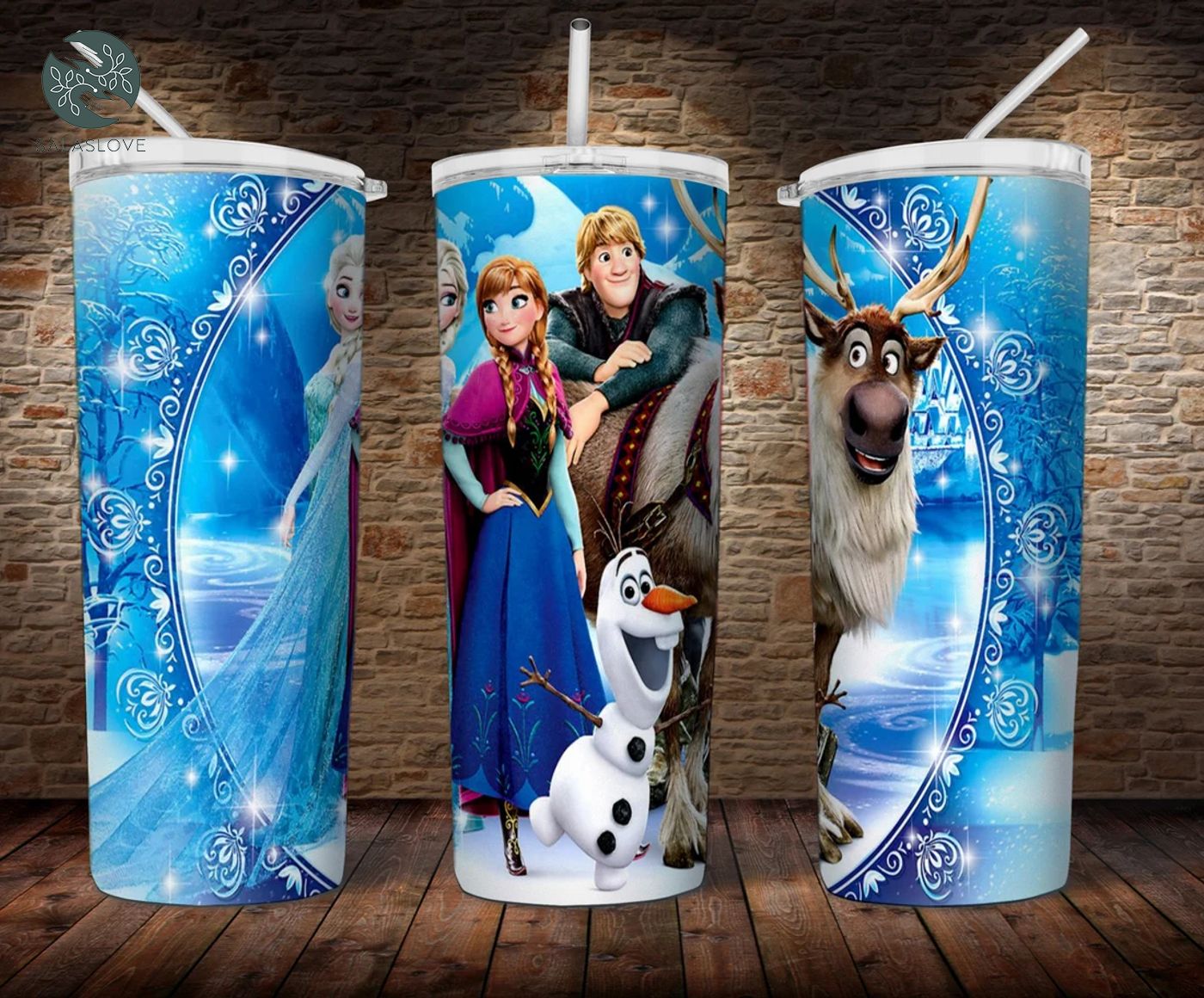 Elsa Frozen Skinny Tumbler Disney Cartoon Cup Gift