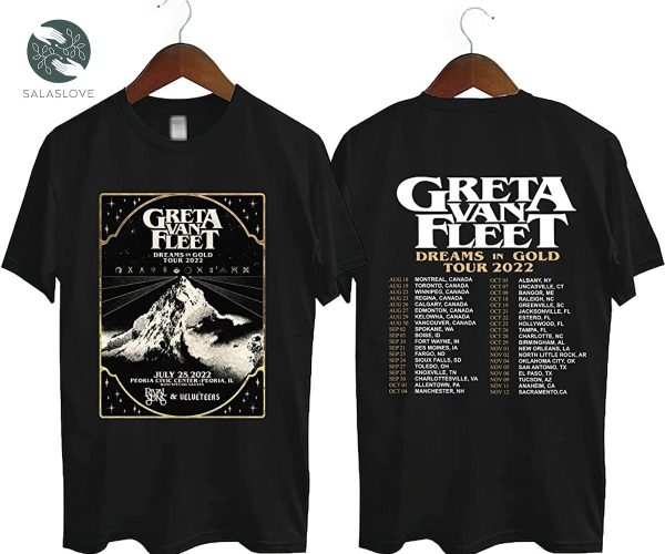 Greta Van Fleet Dreams In Gold Tour Shirt Gift for Fans

