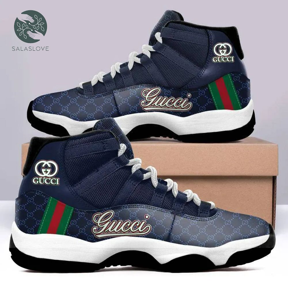 Gucci Navy Air Jordan 11 Sneakers Shoes Hot
