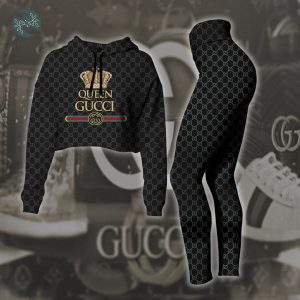 Gucci Queen Croptop Hoodie Leggings