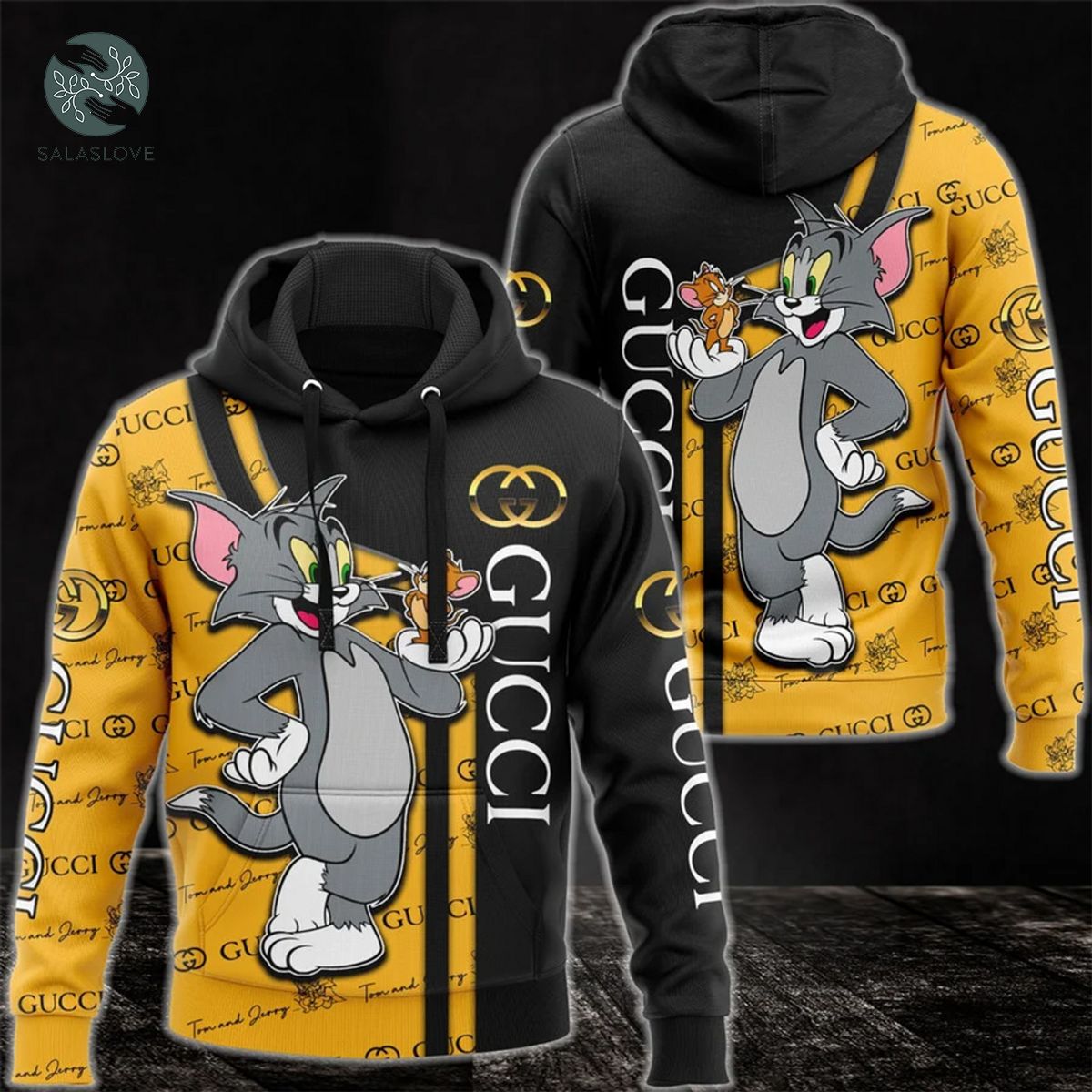 Gucci tom and jerry unisex hoodie luxury brand clothing